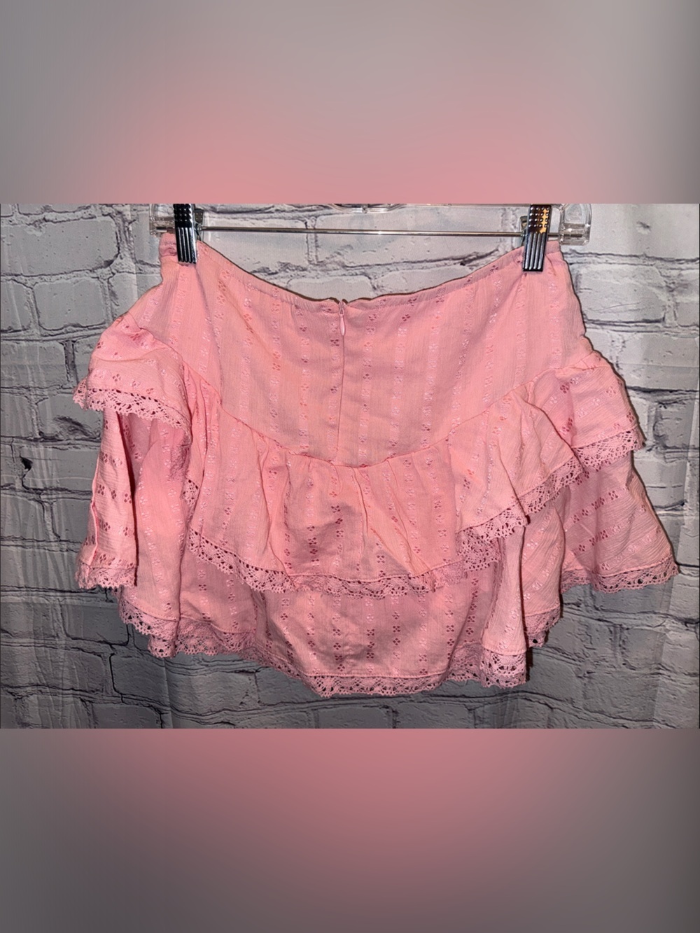Love Tree Pink Ruffled Mini Skirt - Picture 6 of 8